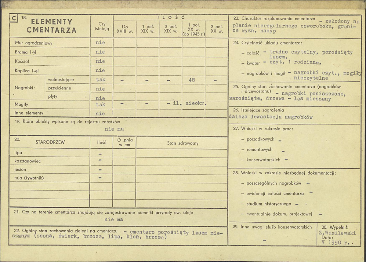 Karta cmentarza, skan nr 2