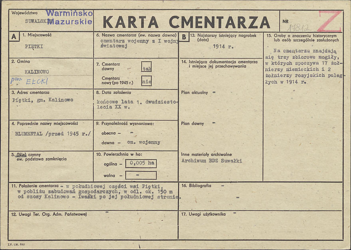 Karta cmentarza, skan nr 1
