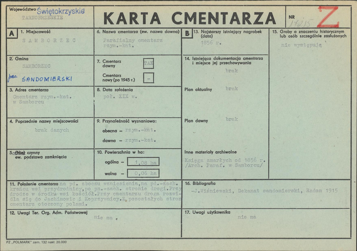Karta cmentarza, skan nr 1