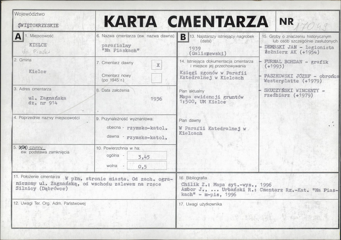Karta cmentarza, skan nr 1