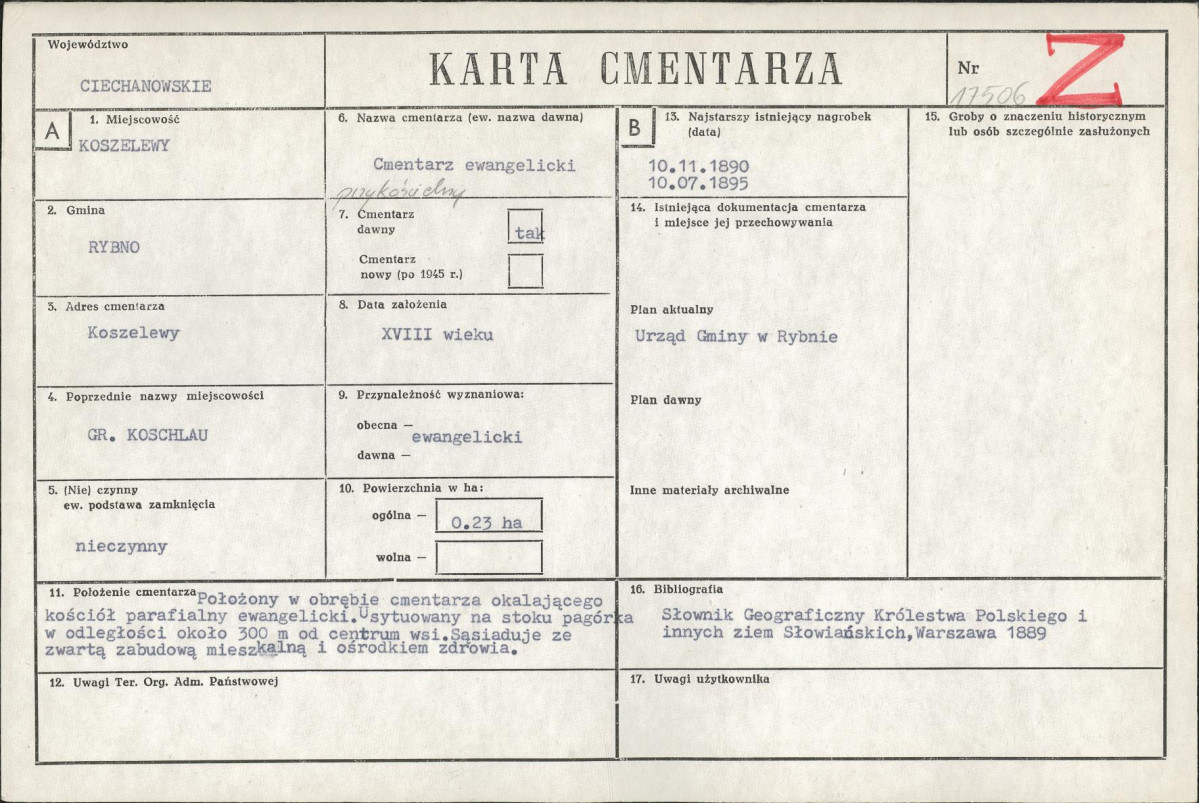 Karta cmentarza, skan nr 1