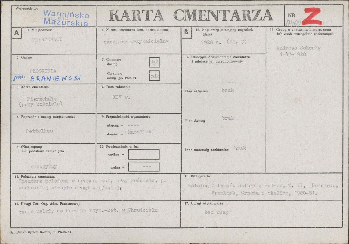 Karta cmentarza, skan nr 1