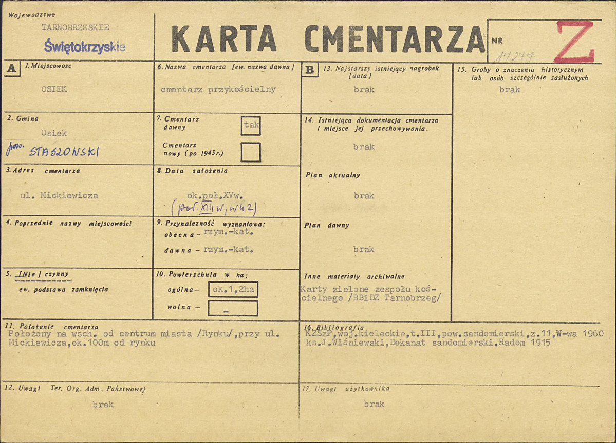Karta cmentarza, skan nr 1