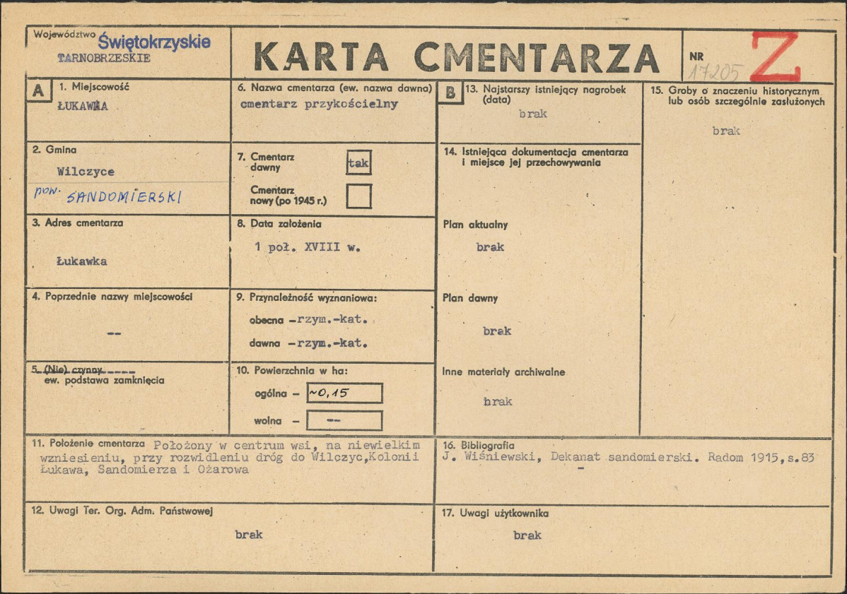 Karta cmentarza, skan nr 1