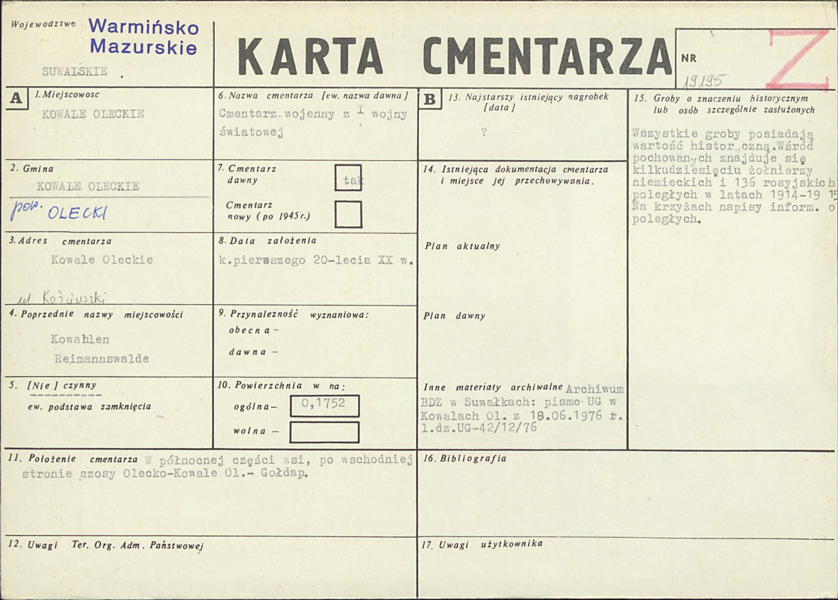 Karta cmentarza, skan nr 1