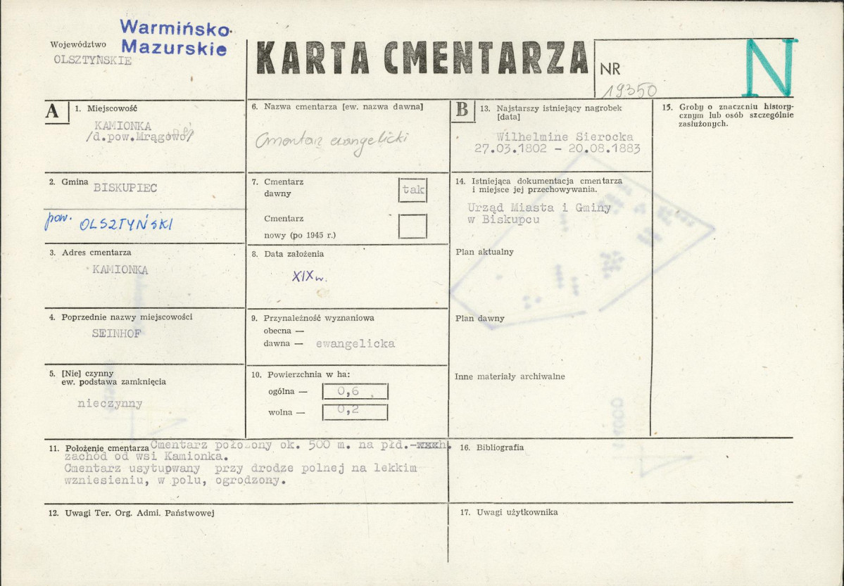 Karta cmentarza, skan nr 1