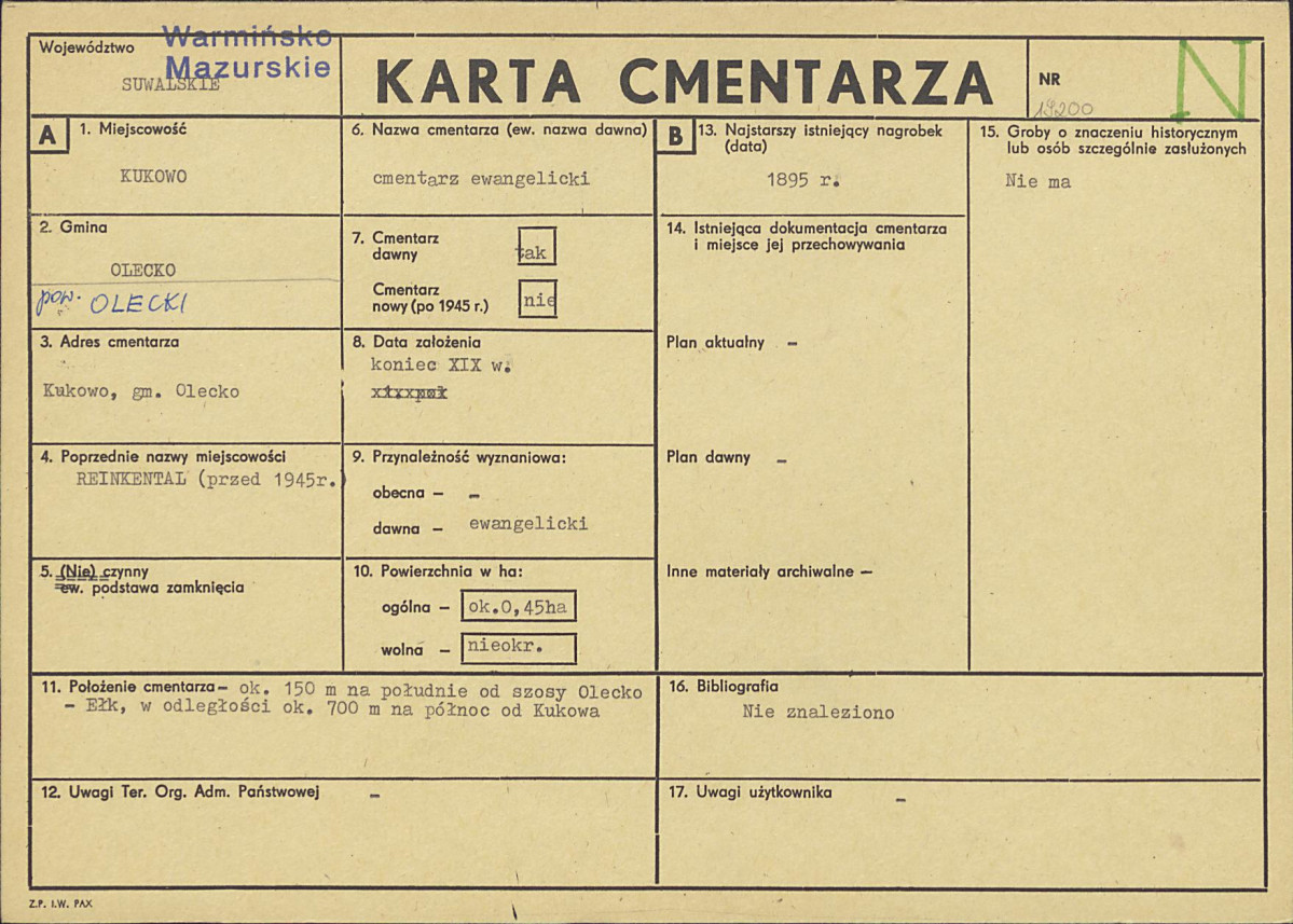 Karta cmentarza, skan nr 1