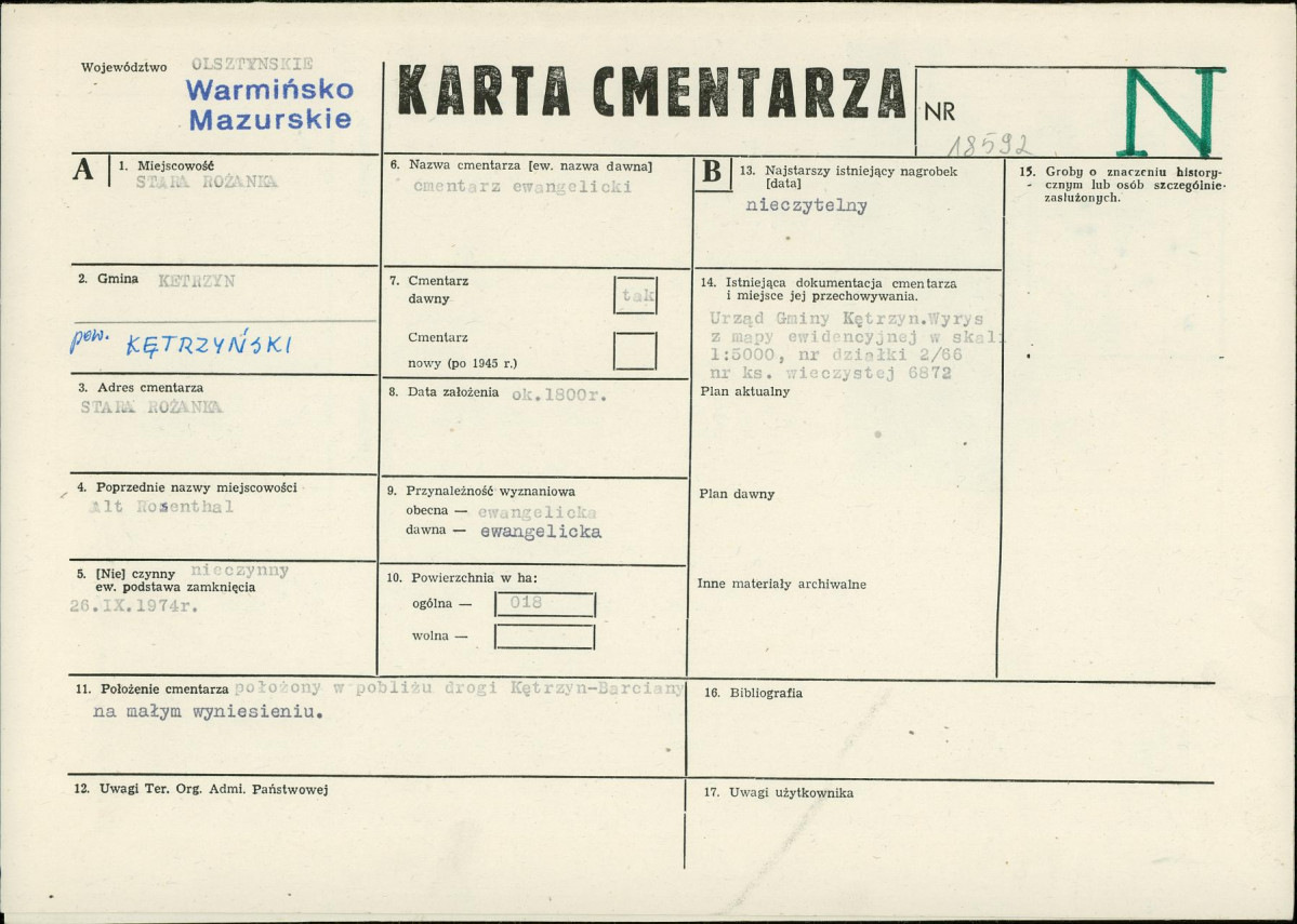 Karta cmentarza, skan nr 1