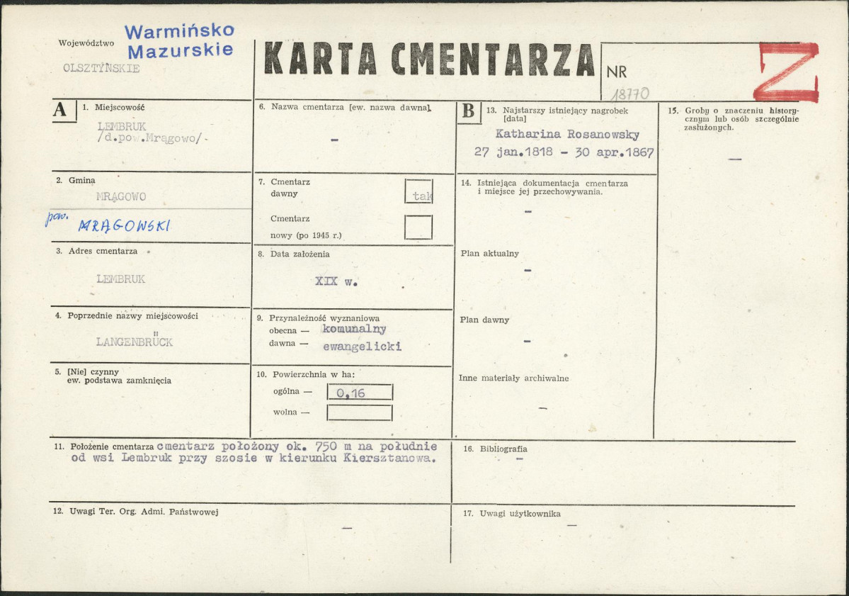 Karta cmentarza, skan nr 1