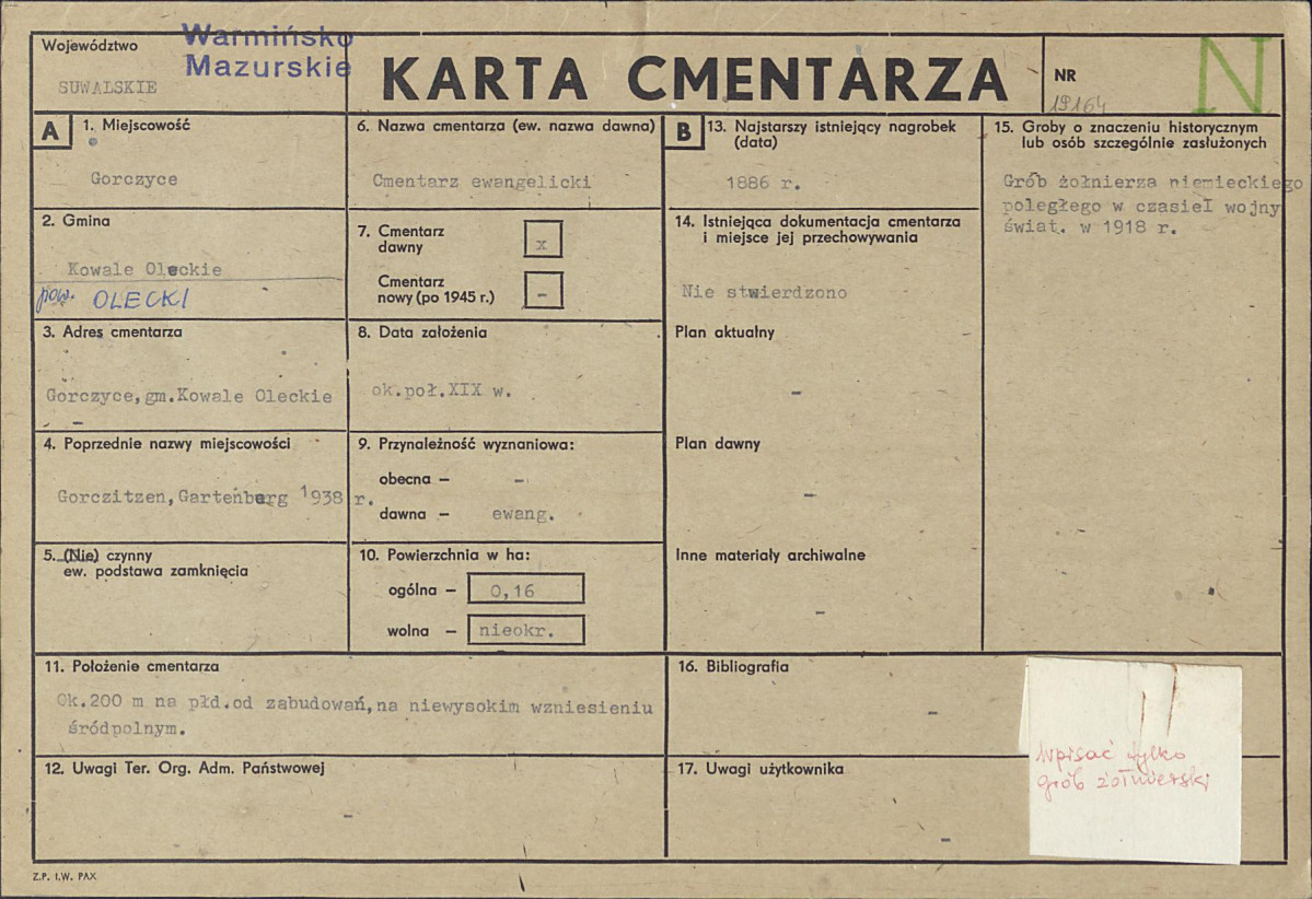 Karta cmentarza, skan nr 1