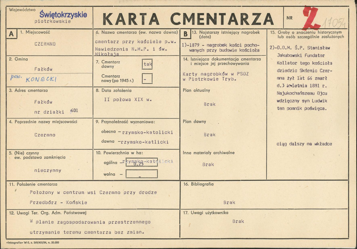 Karta cmentarza, skan nr 1