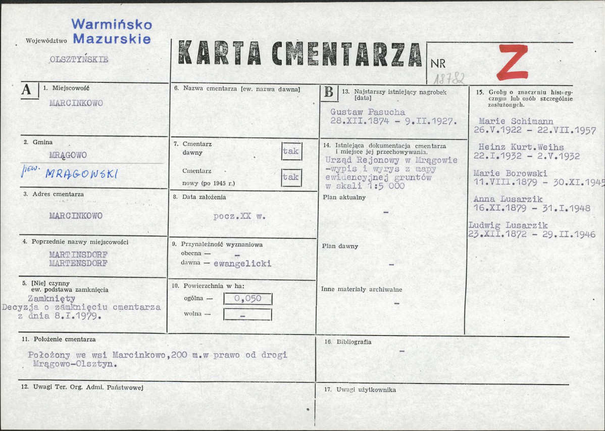 Karta cmentarza, skan nr 1