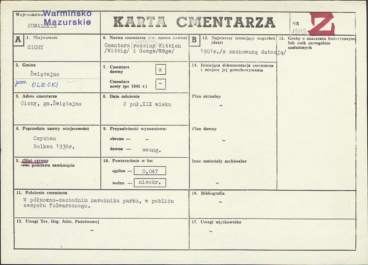 Karta cmentarza, skan nr 1