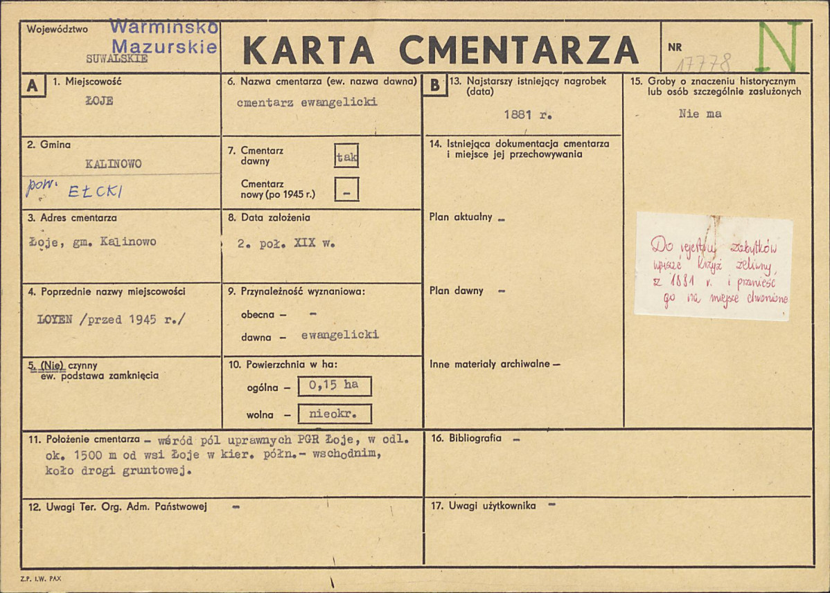 Karta cmentarza, skan nr 1