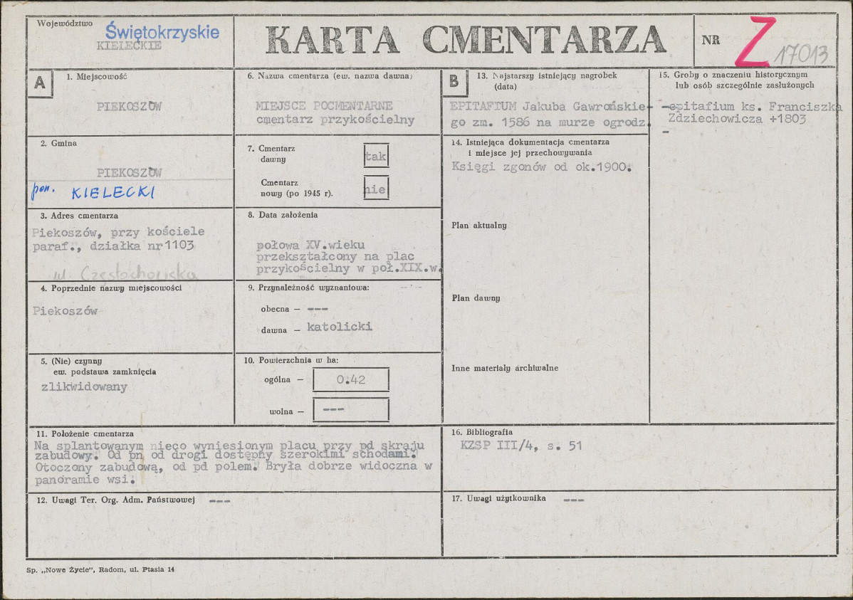 Karta cmentarza, skan nr 1