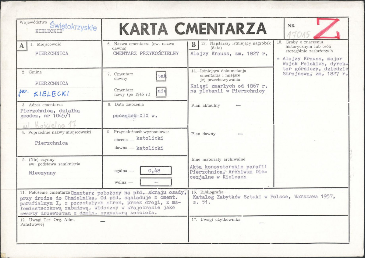 Karta cmentarza, skan nr 1