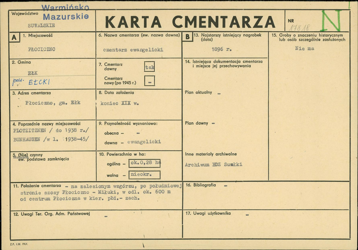 Karta cmentarza, skan nr 1