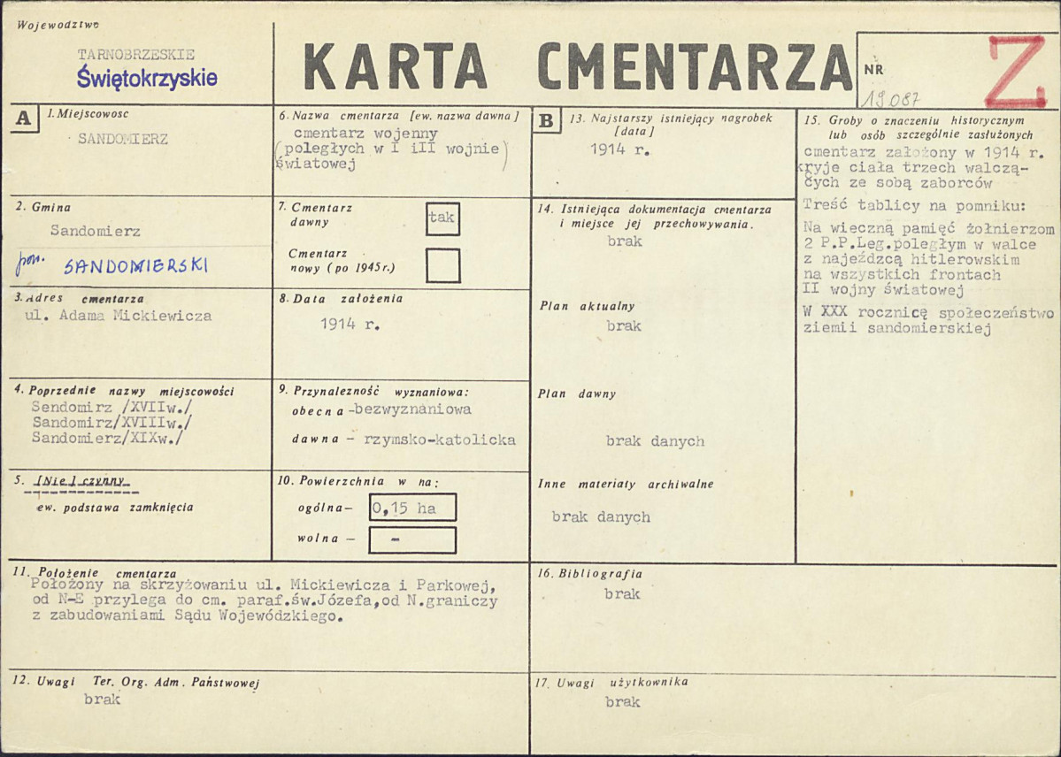 Karta cmentarza, skan nr 1