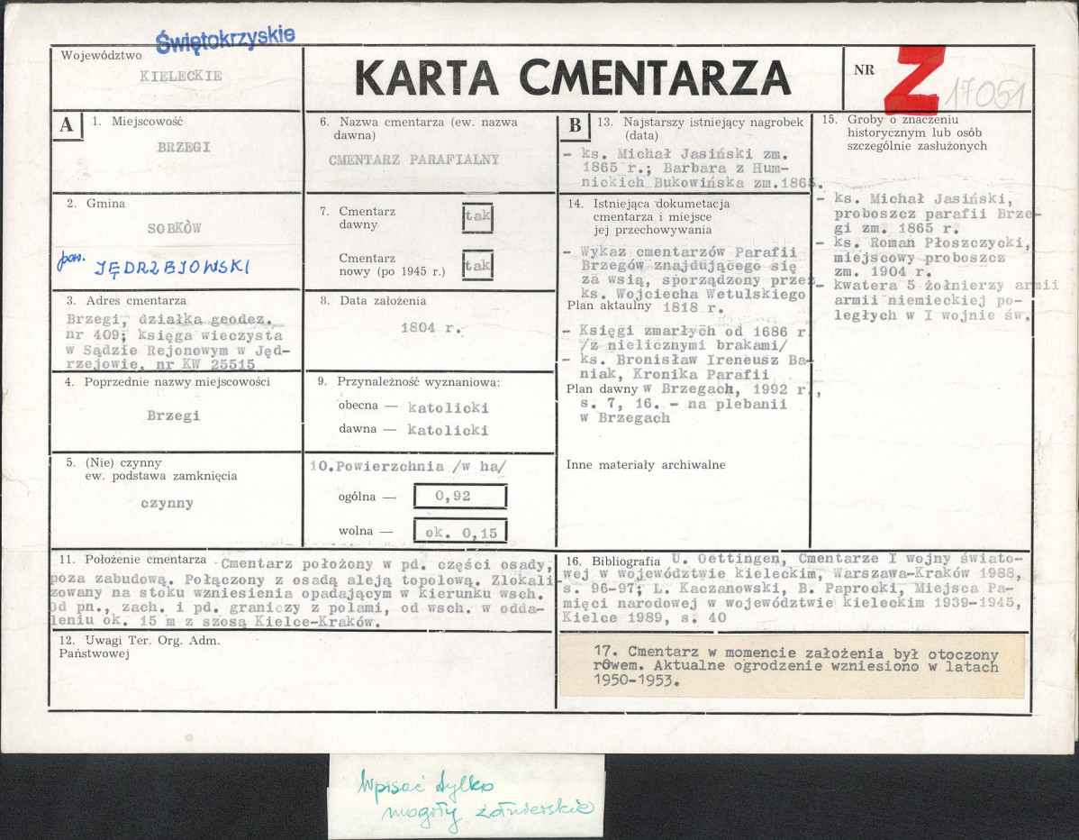 Karta cmentarza, skan nr 1