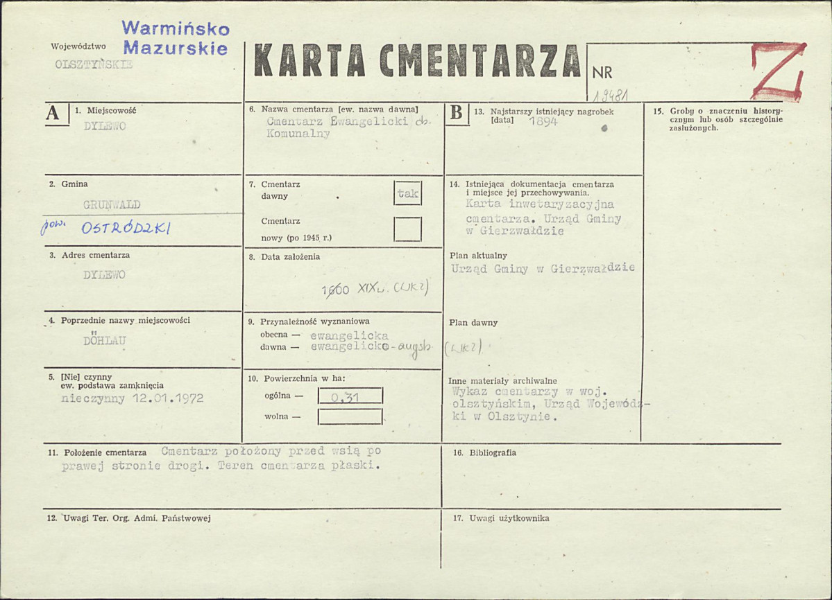 Karta cmentarza, skan nr 1