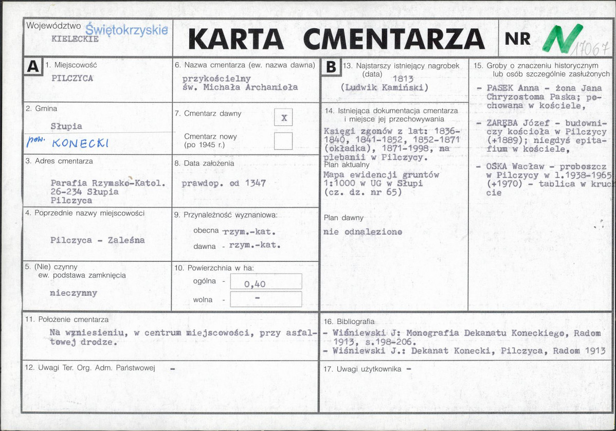 Karta cmentarza, skan nr 1