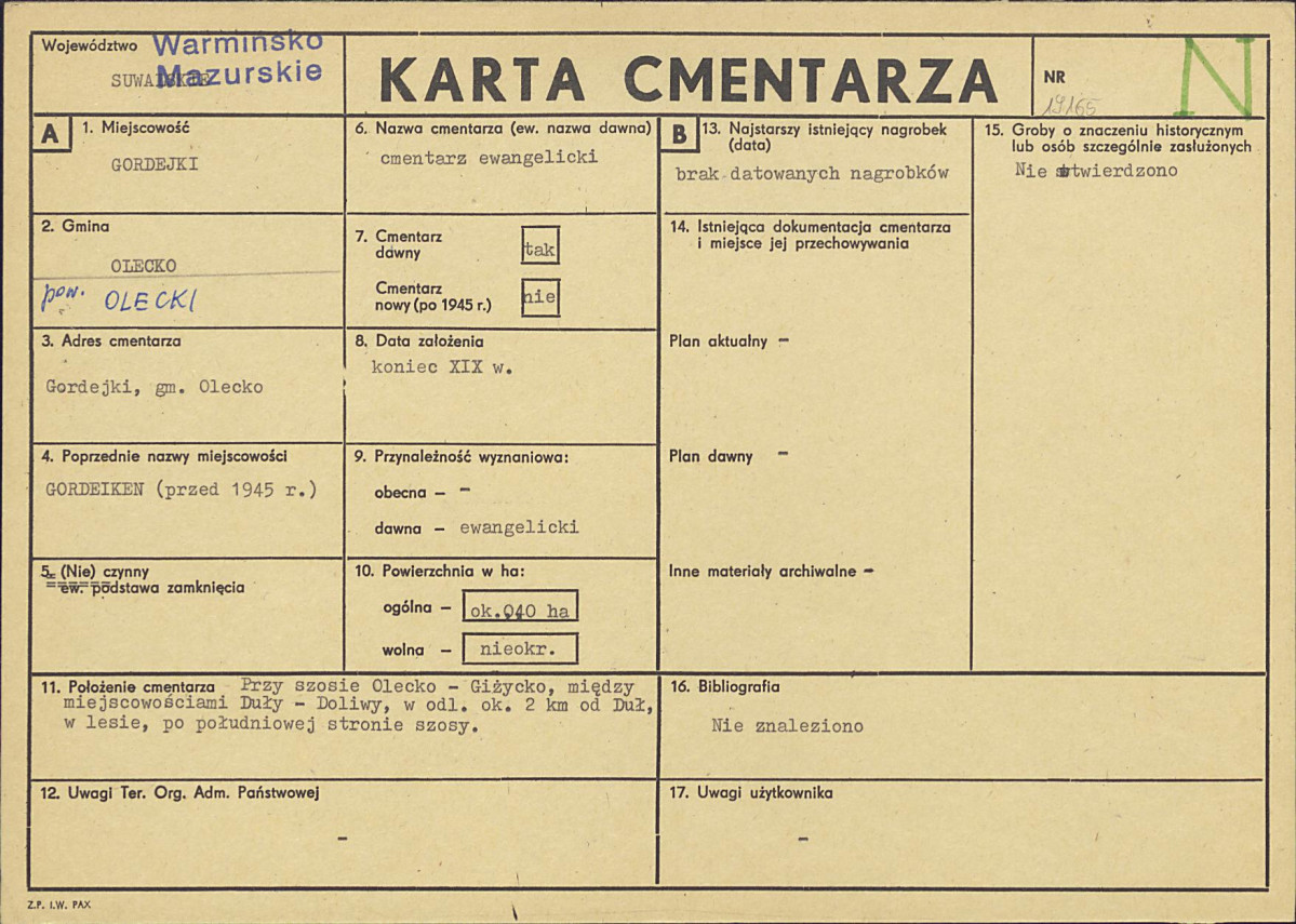 Karta cmentarza, skan nr 1