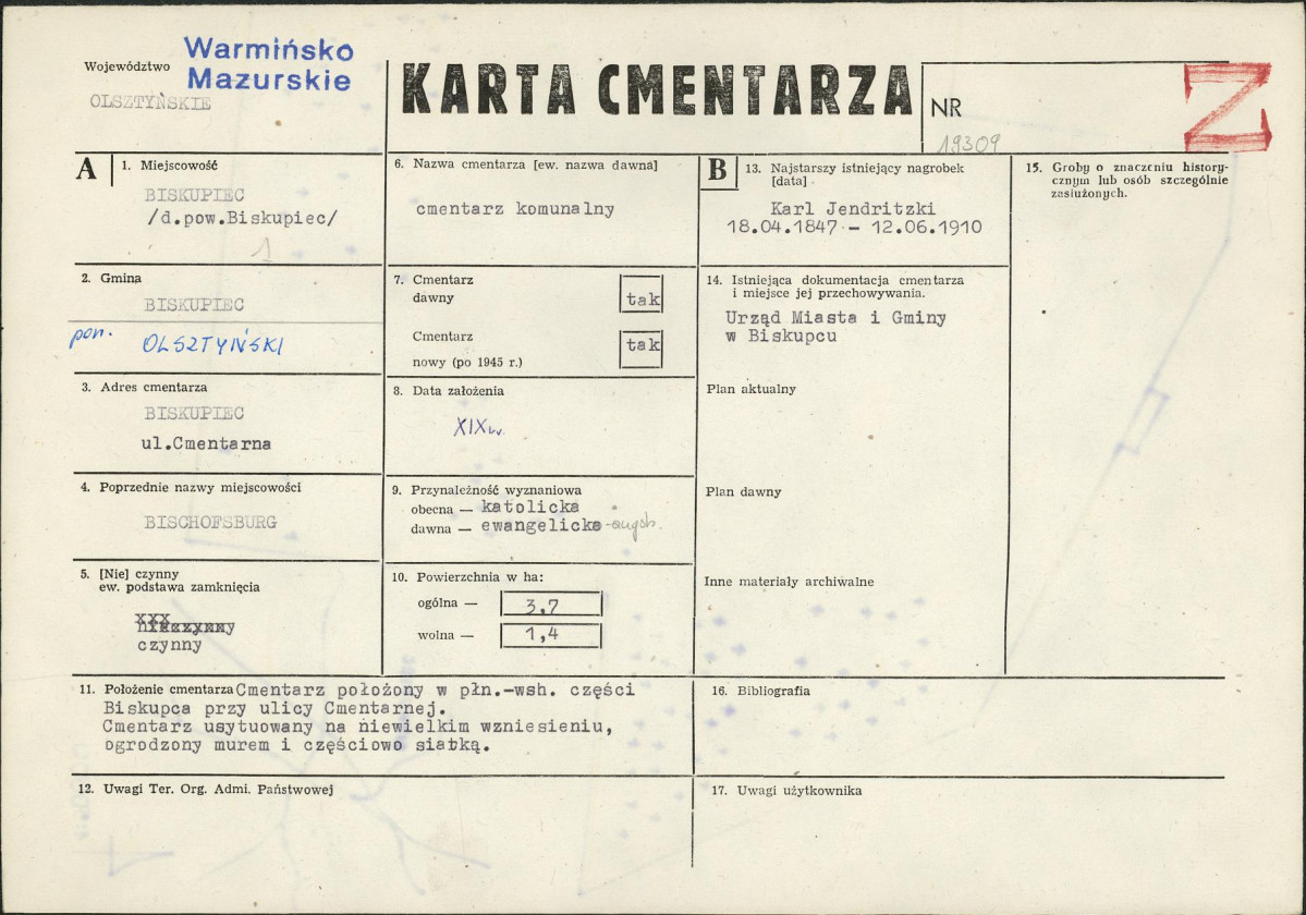 Karta cmentarza, skan nr 1