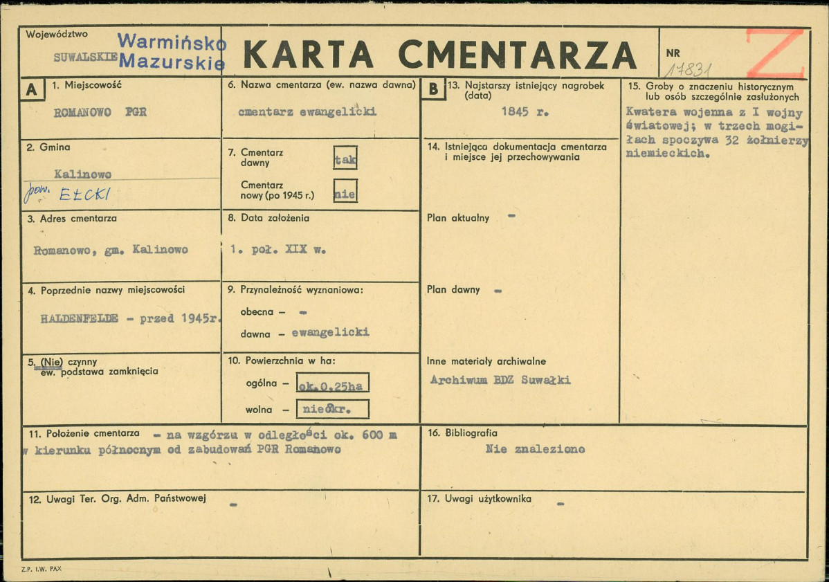 Karta cmentarza, skan nr 1