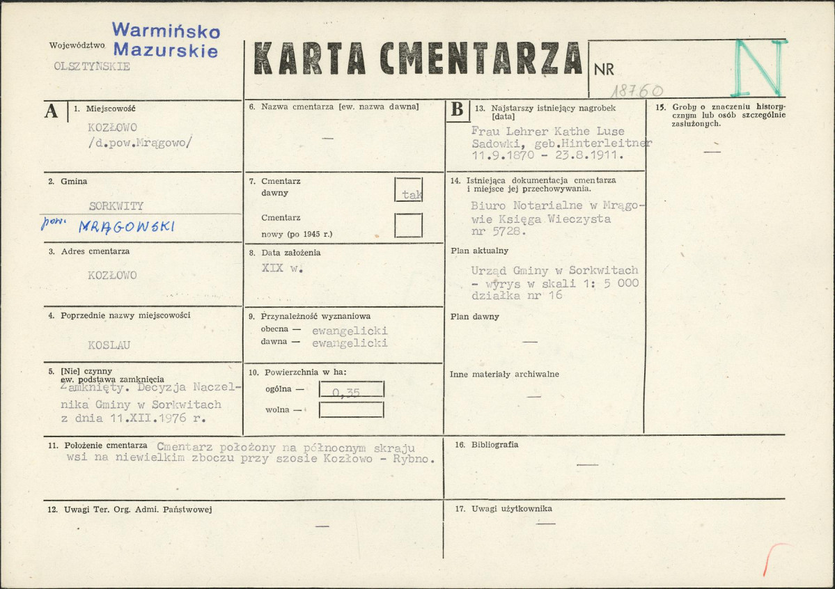 Karta cmentarza, skan nr 1