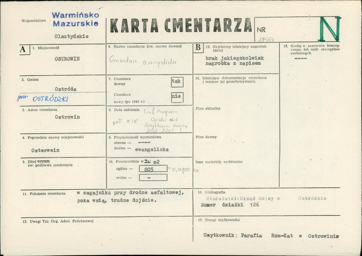 Karta cmentarza, skan nr 1