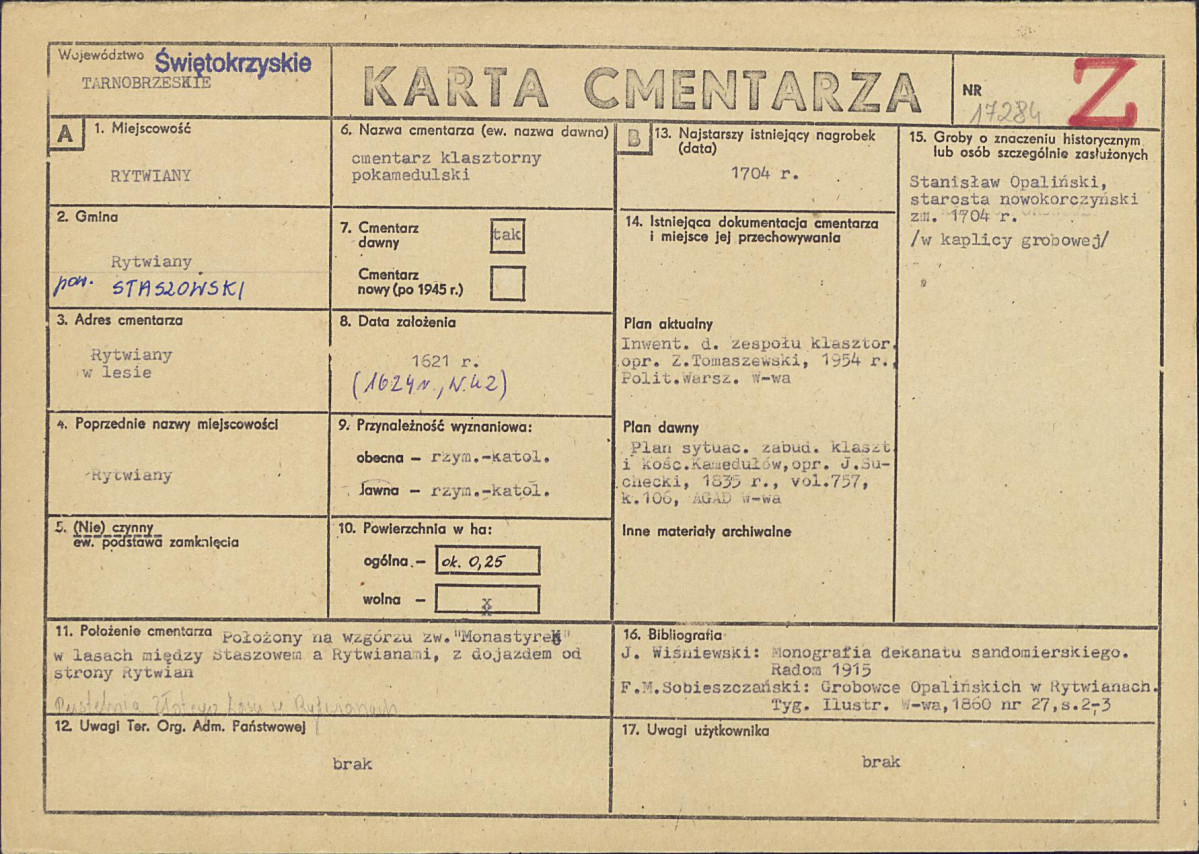 Karta cmentarza, skan nr 1