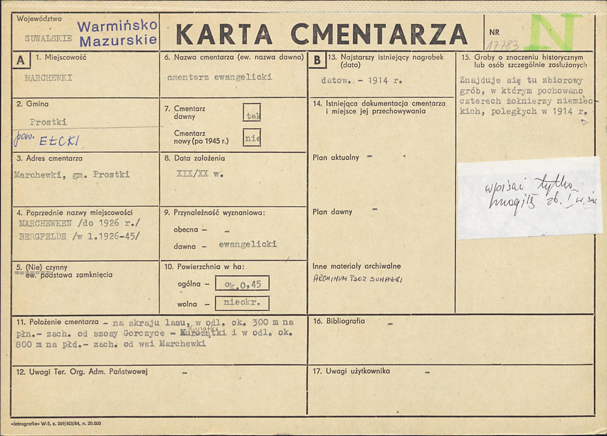 Karta cmentarza, skan nr 1