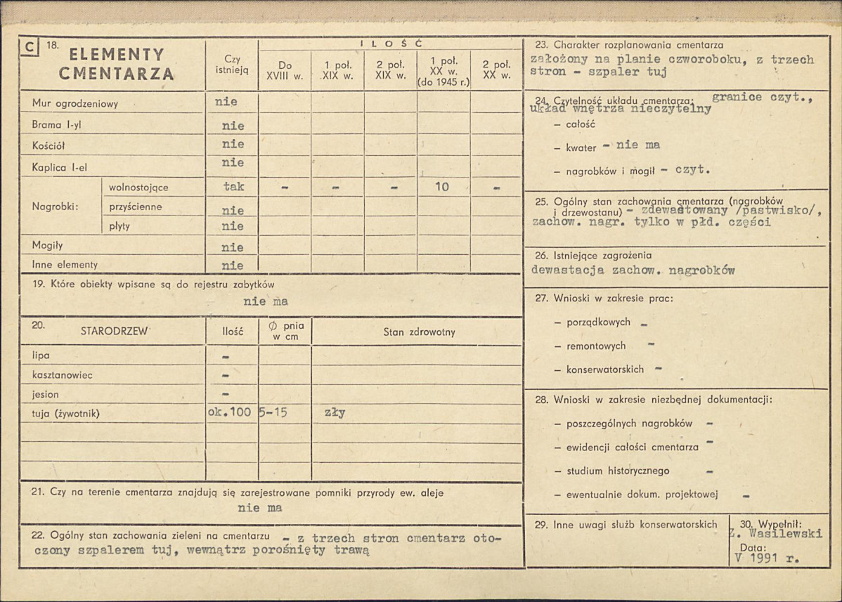 Karta cmentarza, skan nr 2