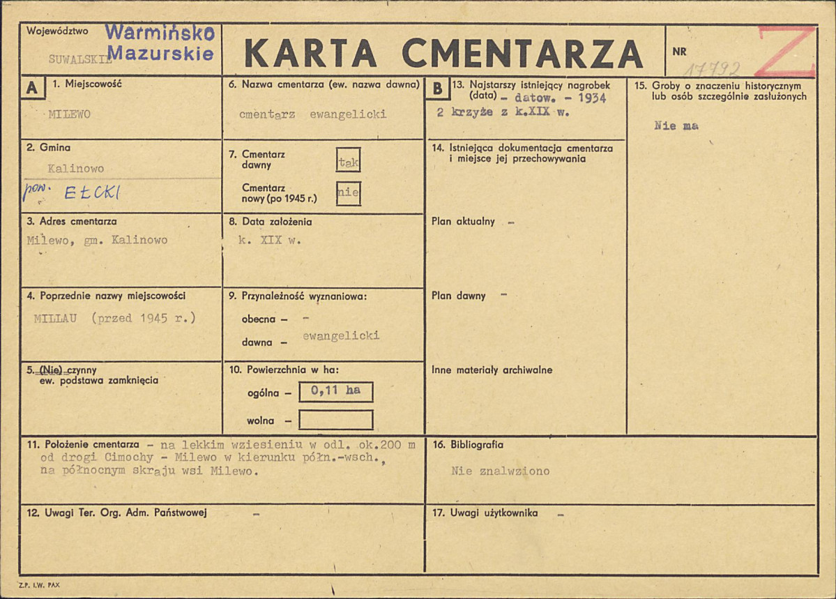 Karta cmentarza, skan nr 1