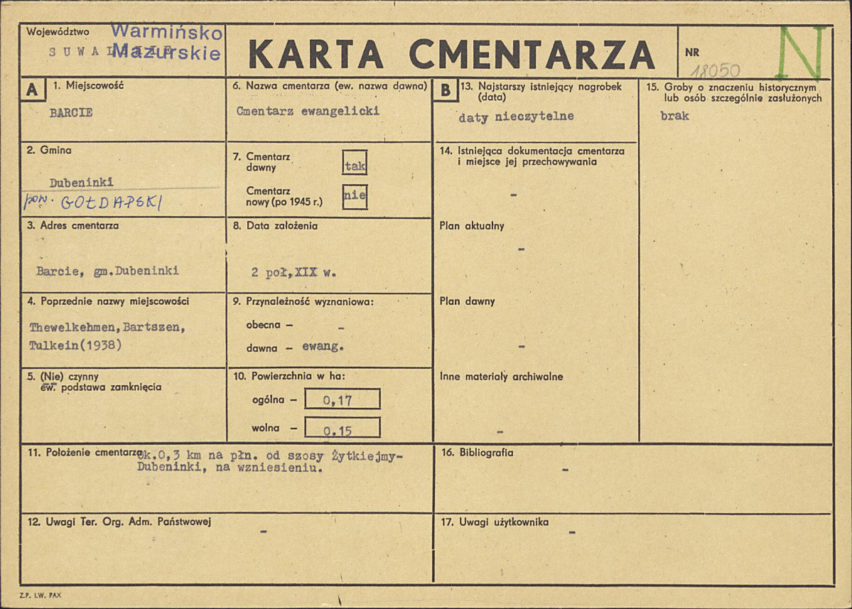 Karta cmentarza, skan nr 1