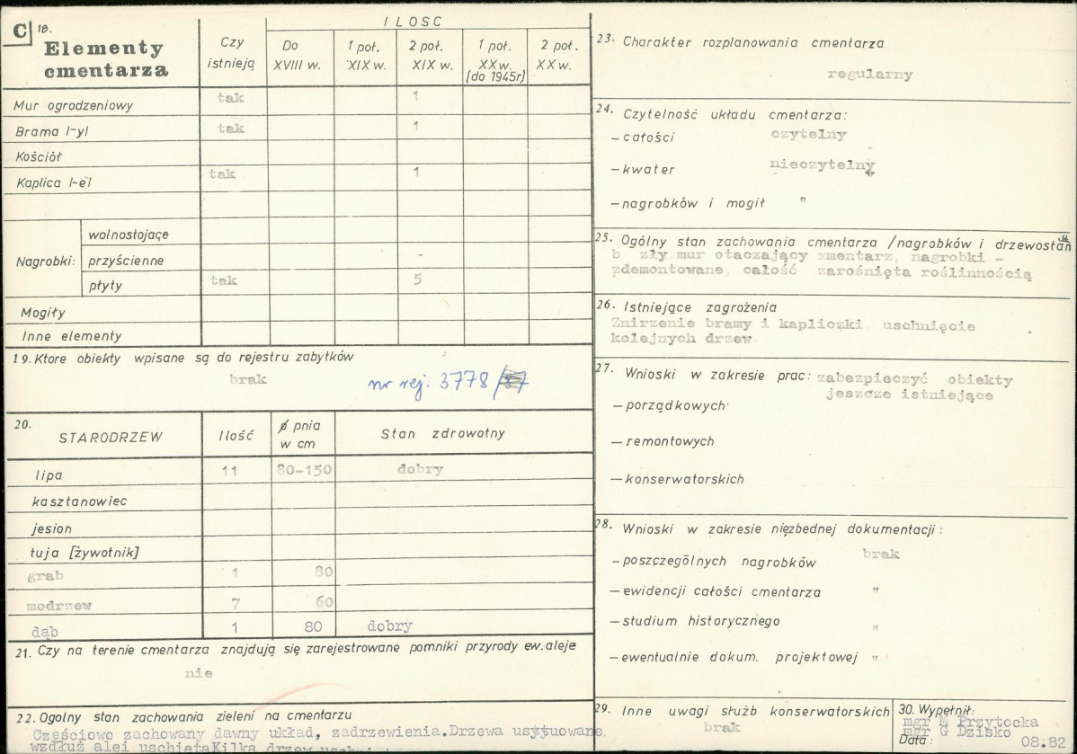 Karta cmentarza, skan nr 2