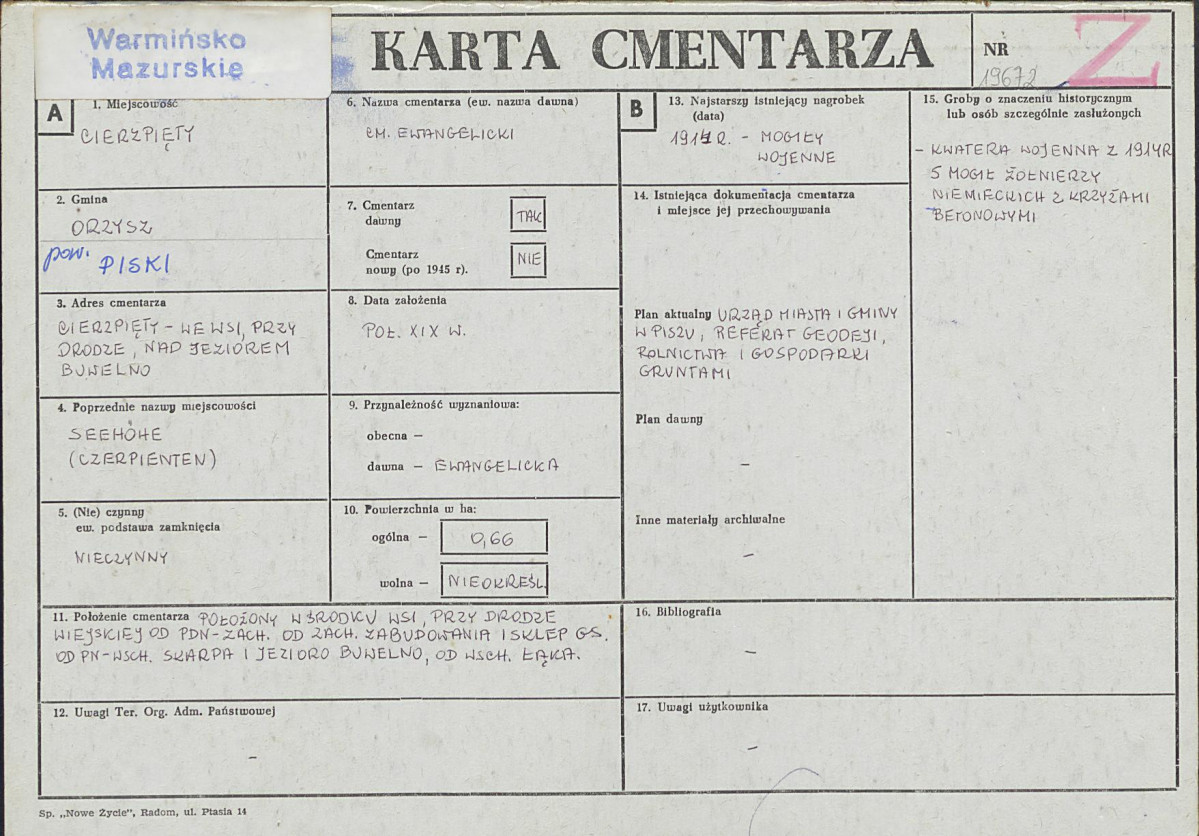 Karta cmentarza, skan nr 1