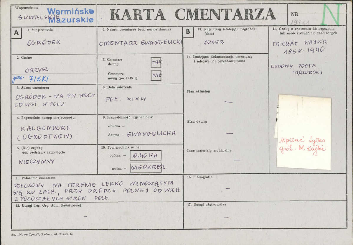 Karta cmentarza, skan nr 1