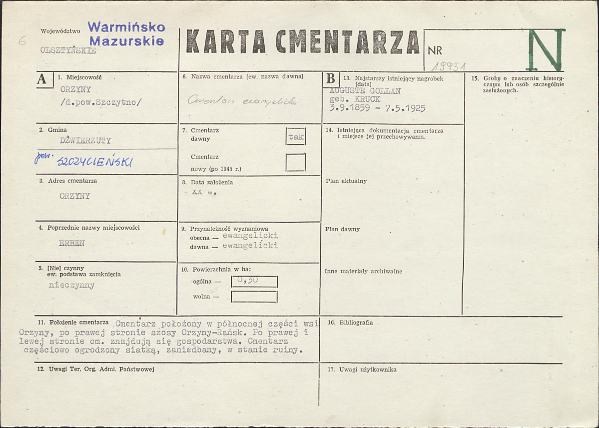 Karta cmentarza, skan nr 1