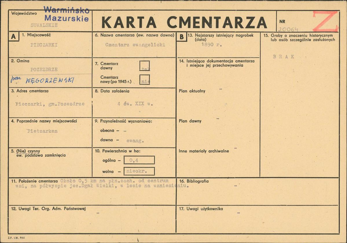 Karta cmentarza, skan nr 1