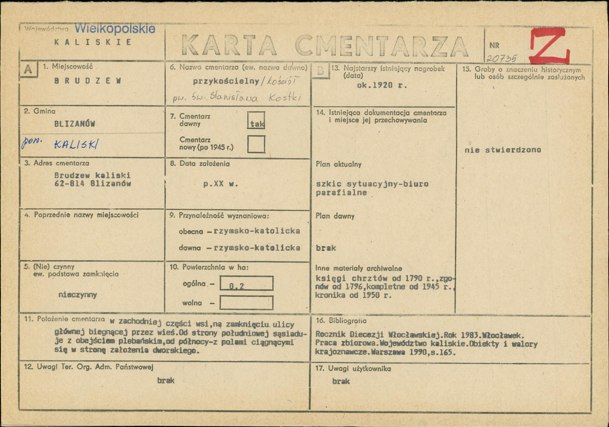 Karta cmentarza, skan nr 1