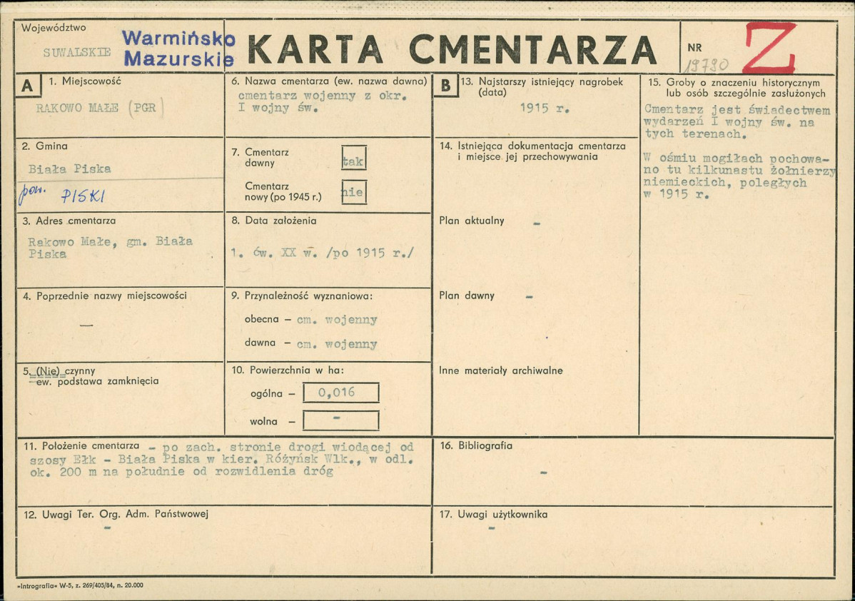Karta cmentarza, skan nr 1