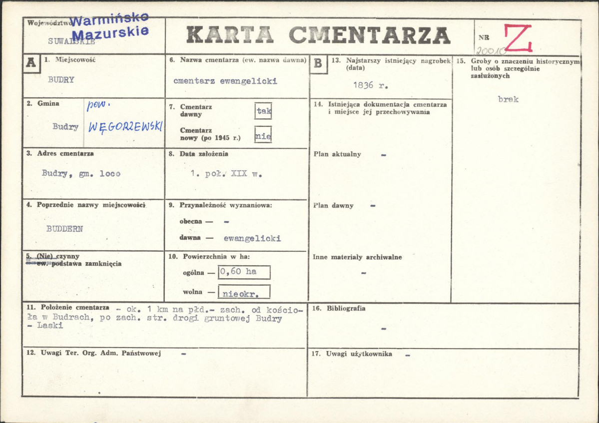 Karta cmentarza, skan nr 1