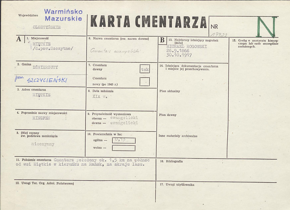 Karta cmentarza, skan nr 1