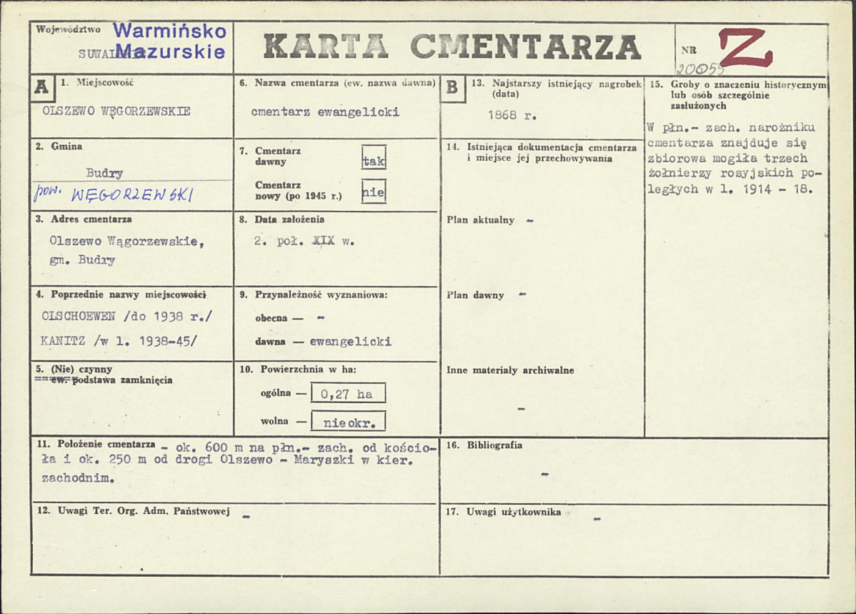 Karta cmentarza, skan nr 1