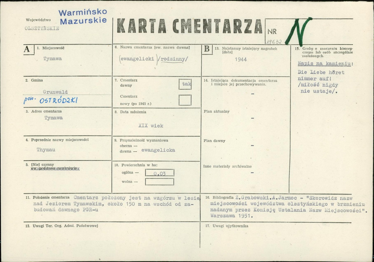 Karta cmentarza, skan nr 1