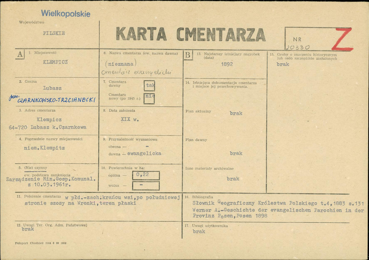 Karta cmentarza, skan nr 1