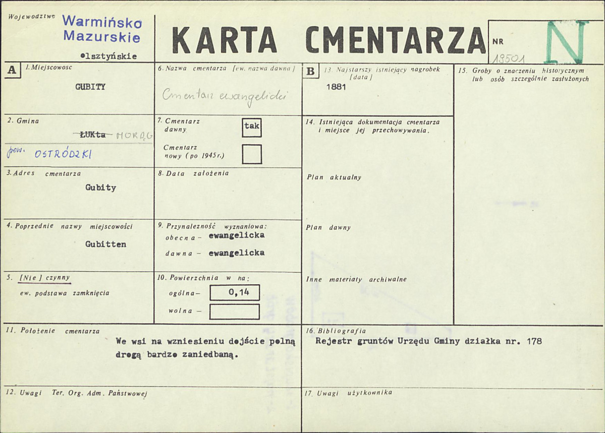 Karta cmentarza, skan nr 1