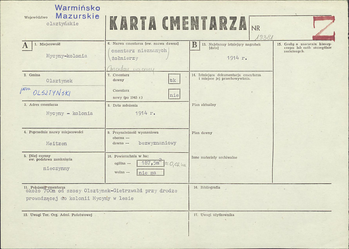 Karta cmentarza, skan nr 1