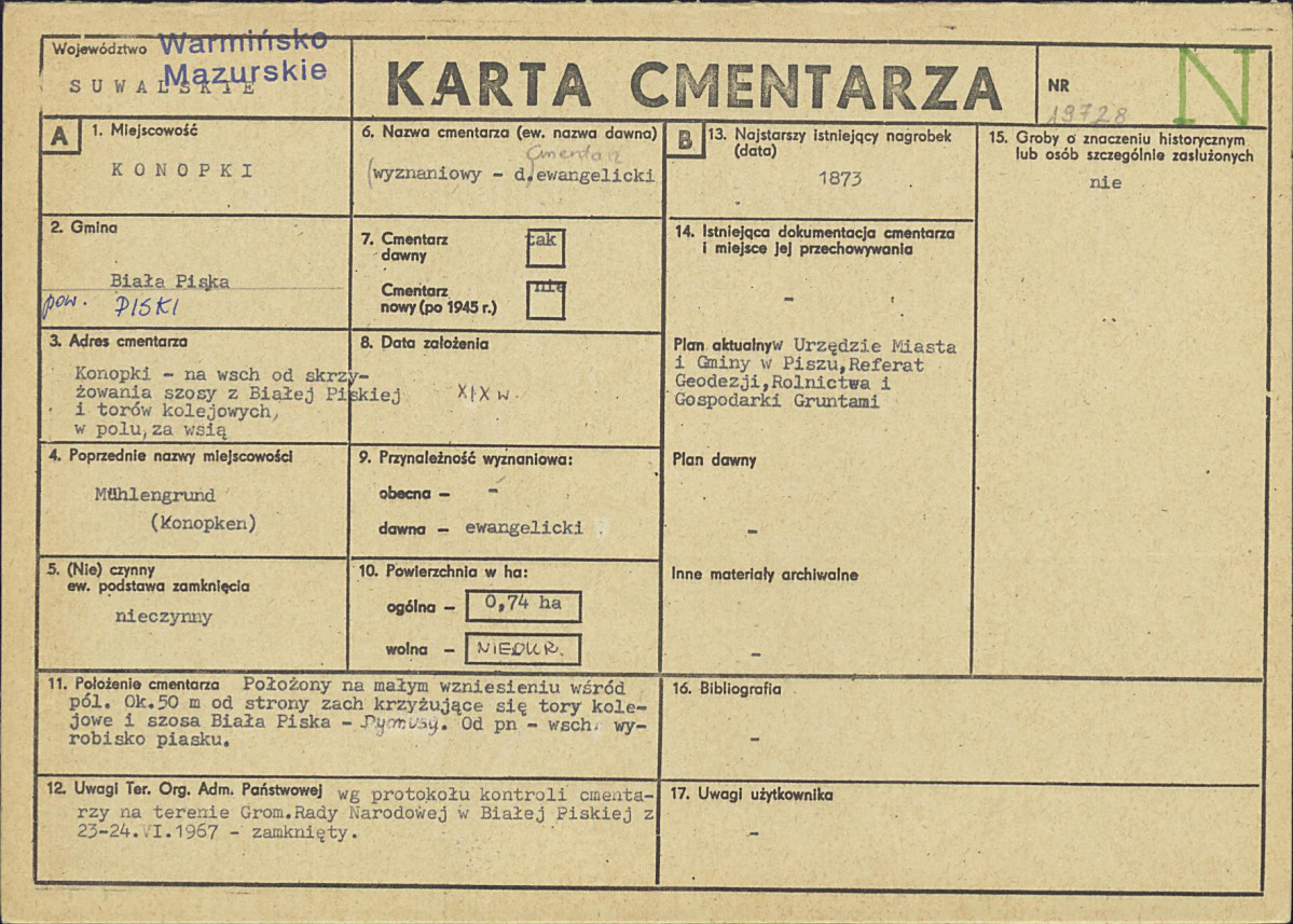 Karta cmentarza, skan nr 1